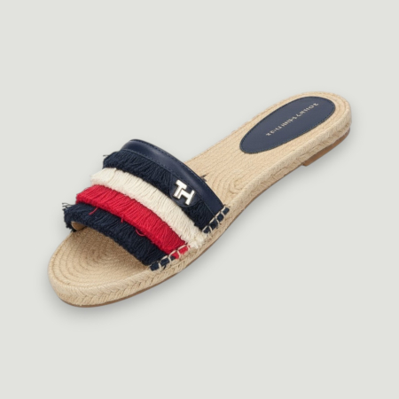 Papuci Damă Tommy Hilfiger – Platformă cu Barete Franjurate- logo distinctiv, colecție outlet. [1]