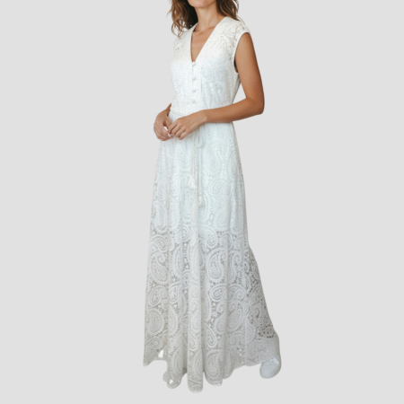 IMBRĂCĂMINTE DAMĂ - Rochie Lunga Guess Alba, Marimea M