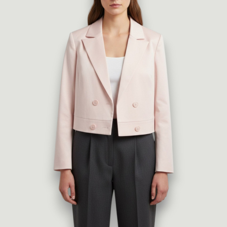 SACOURI - Sacou Guess Damă Roz Pudrat – Elegant, Cropped, Original | Outlet Original | BeNut Style