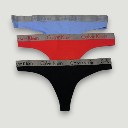 FEMEI - Chiloți Damă Set Calvin Klein – Model tanga cu Logo-detalii logo, colecție outlet