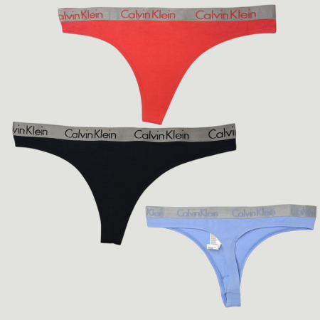 Chiloți Damă Set Calvin Klein – Model tanga cu Logo-detalii logo, colecție outlet [4]