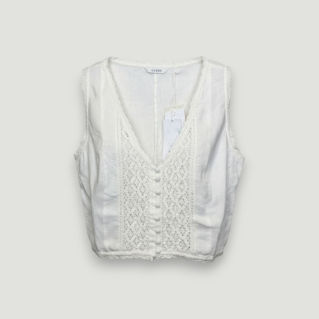 Top damă alb Guess original, logo distinctiv, colecție outlet [1]