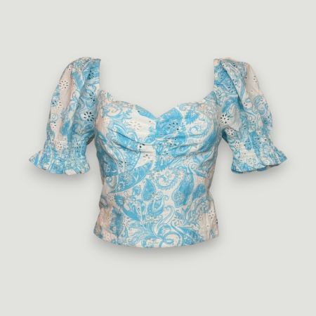 TOPURI - Top damă albastru Guess original, logo distinctiv, colecție outlet