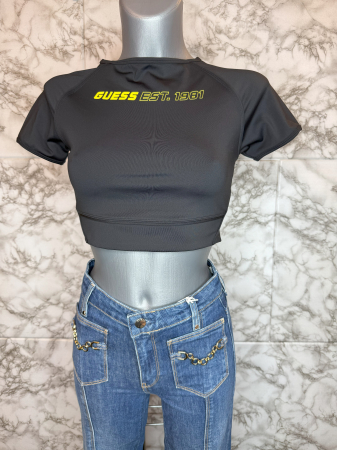 Top damă negru Guess original, logo distinctiv, colecție outlet [1]