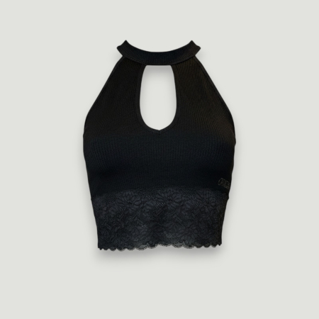 TOPURI - Top damă negru Guess original, logo distinctiv, colecție outlet