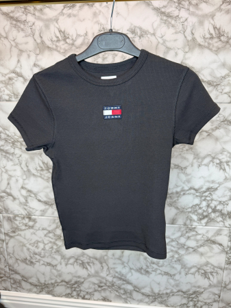 Top damă Tommy Jeans Negru, Logo, original outlet [2]