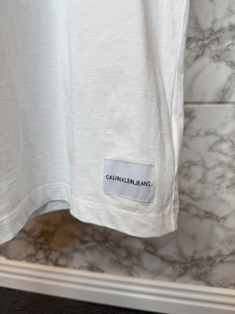 Tricou Calvin Klein Jeans Alb Logo Negru [1]