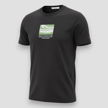 IMBRĂCĂMINTE BĂRBATI - Tricou Calvin Klein Jeans Negru Logo Multicolor