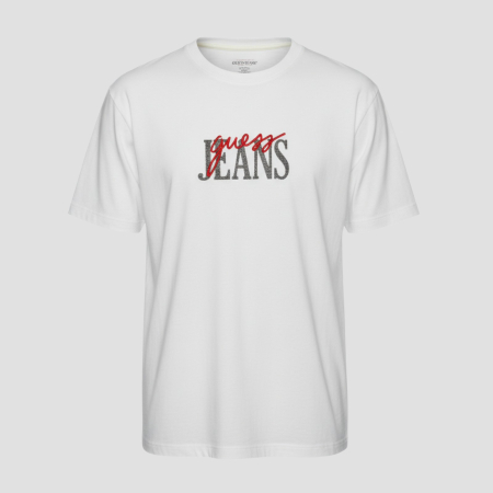 IMBRĂCĂMINTE BĂRBATI - Tricou Guess Barbati alb, casual