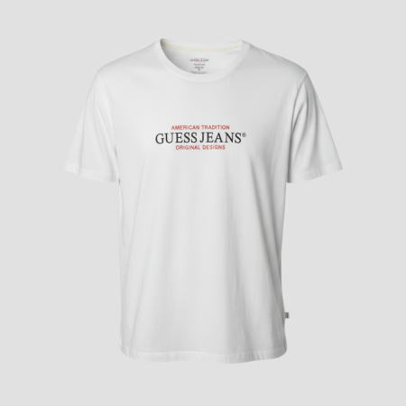 IMBRĂCĂMINTE BĂRBATI - Tricou Guess Barbati ALB, casual