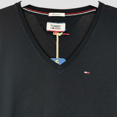 Tricou Tommy Hilfiger Jeans Negru, cu logo brodat- Calitate Premium [1]