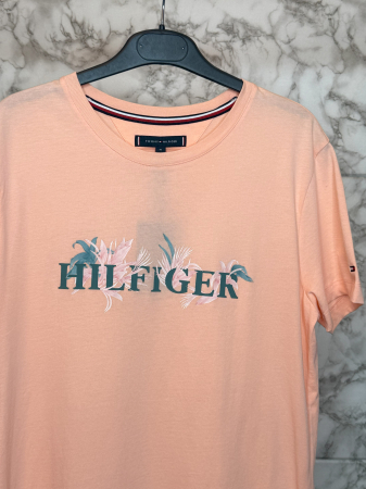 Tricou Tommy Hilfiger Portocaliu, cu logo brodat- Calitate Premium [3]