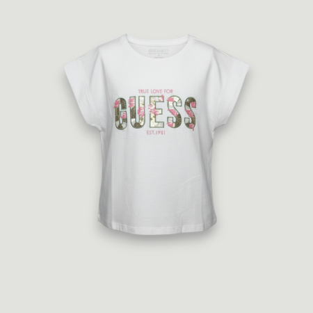 TRICOURI - Tricou copii Guess alb