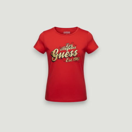 TRICOURI - Tricou copii Guess roșu