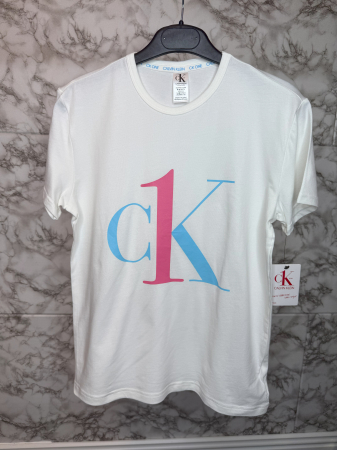 Tricou Calvin Klein Alb Logo Imprimat [1]