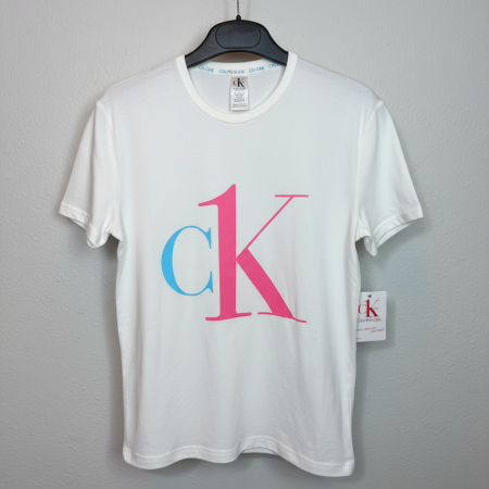 Tricou Calvin Klein Alb Logo Imprimat [1]
