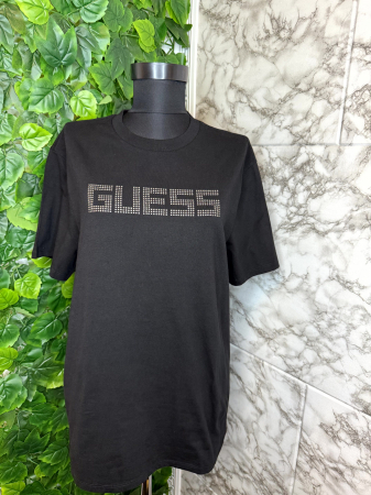 TRICOURI - Tricou Dama Guess Negru , Marimea M