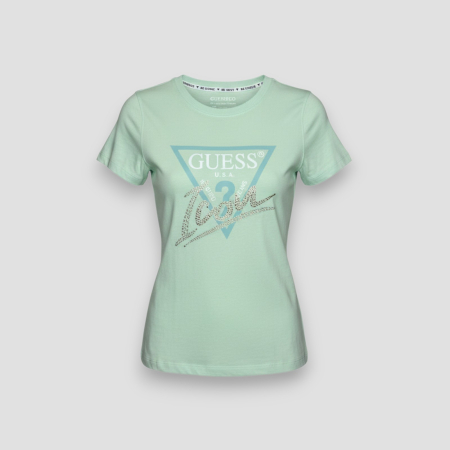 TRICOURI - Tricou Dama Guess Verde, Marimea XS