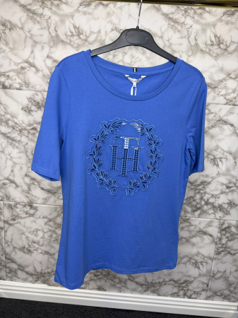 Tricou damă Tommy Hilfiger Albastru Logo, original outlet [3]