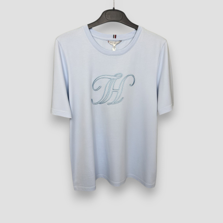 Tricou damă Tommy Hilfiger Albastru Logo, original outlet [1]