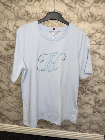 Tricou damă Tommy Hilfiger Albastru Logo, original outlet [3]