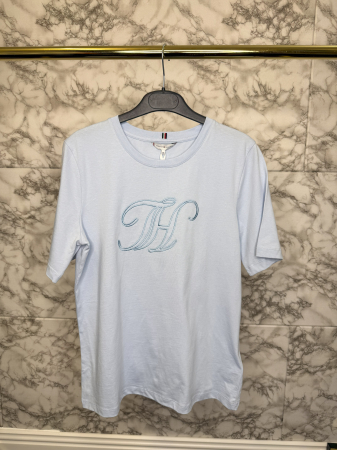 Tricou damă Tommy Hilfiger Albastru Logo, original outlet [2]