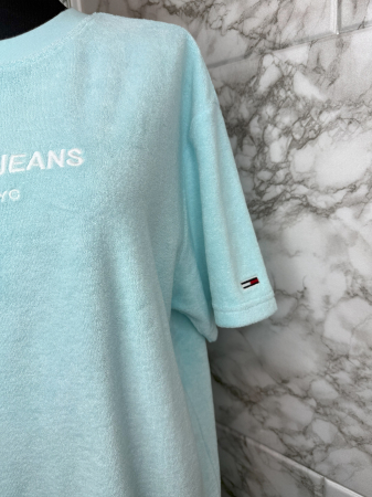 Tricou damă Tommy Hilfiger Jeans Albastru Logo, original outlet [1]