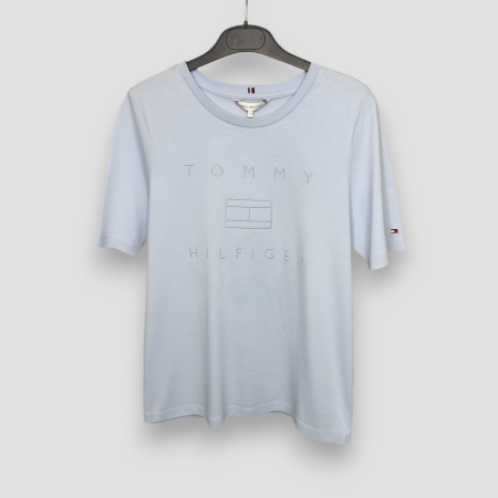 Tricou damă Tommy Hilfiger Albastru Logo, original outlet [1]