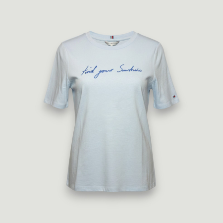 IMBRĂCĂMINTE DAMĂ - Tricou damă Tommy Hilfiger Albastru Logo, original outlet