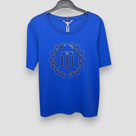 Tricou damă Tommy Hilfiger Albastru Logo, original outlet [2]