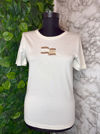 Produse - Tricou damă Tommy Hilfiger Bej Logo, original outlet