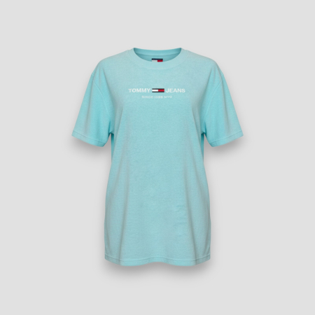 TRICOURI - Tricou damă Tommy Hilfiger Jeans Albastru Logo, original outlet