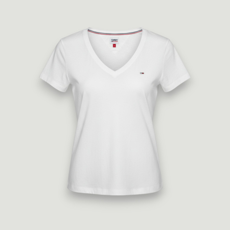 IMBRĂCĂMINTE DAMĂ - Tricou damă Tommy Jeans Alb, Logo, original outlet