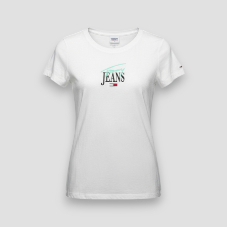 IMBRĂCĂMINTE DAMĂ - Tricou damă Tommy Jeans Alb, Logo, original outlet