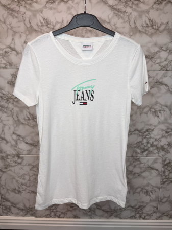 Tricou damă Tommy Jeans Alb, Logo, original outlet [2]