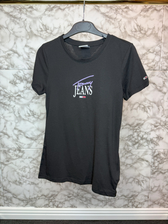 Tricou damă Tommy Jeans Negru, Logo, original outlet [2]
