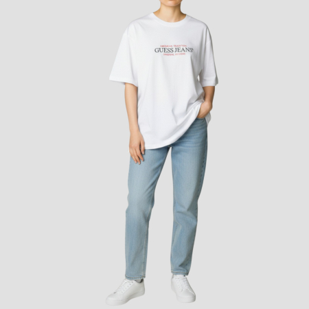 TRICOURI - Tricou Guess femei alb XS/S/M original casual