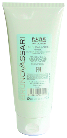 Ten Gras Si Accneic - Masca Purificatoare Absorbanta Pentru Ten Gras/Uleios 200ml - Balance Mask Pure Solution - Bruno Vassari