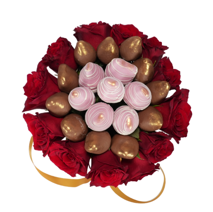 "Blossom" – Buchet de căpșuni în ciocolată [2]