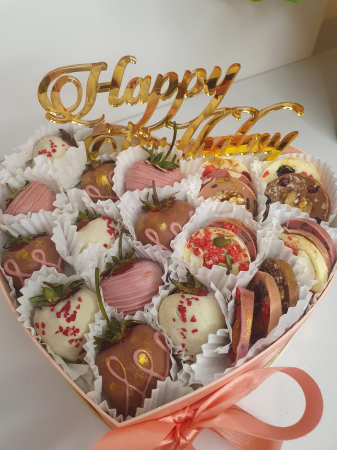 Capsuni in Ciocolata - "Pink Heart" – Căpșuni în ciocolată