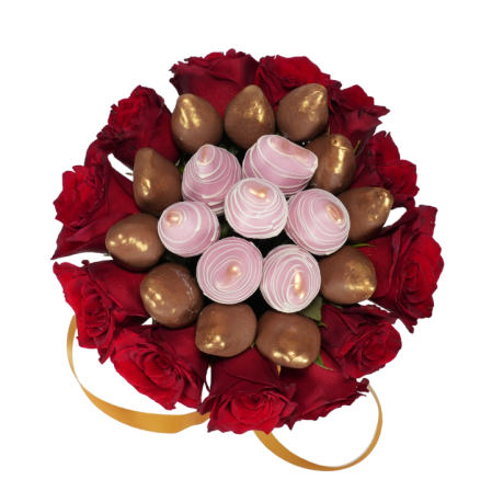 "Blossom" – Buchet de căpșuni în ciocolată [1]