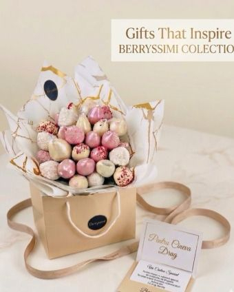 Buchete de Capsuni in Ciocolata - Blush Elegance – Buchet de Căpșuni în Ciocolată