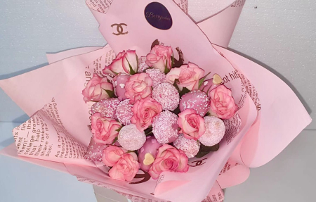 "Secret Garden" – Buchet căpșuni în ciocolată [1]