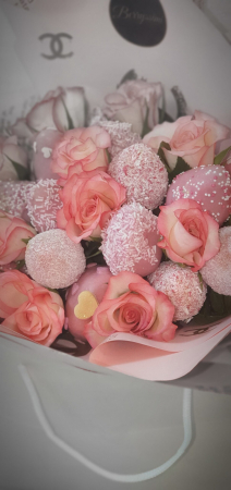 "Secret Garden" – Buchet căpșuni în ciocolată [2]