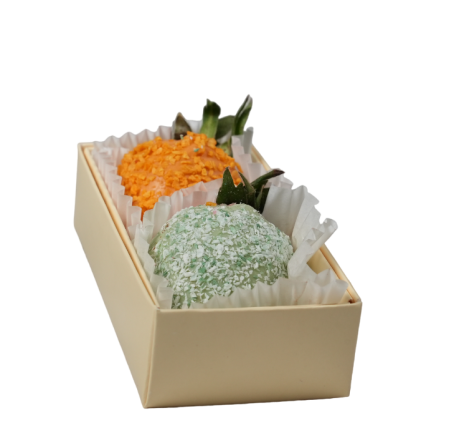 Marturii Botez si Nunta - "Duo Orange" – Mărturie căpșuni în ciocolată