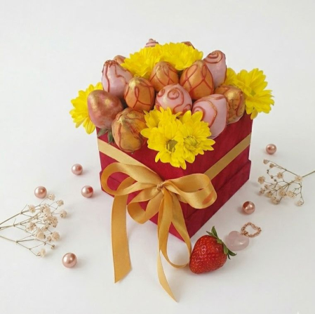 Buchete de Capsuni in Ciocolata - "Joy" – Buchet de căpșuni în ciocolată