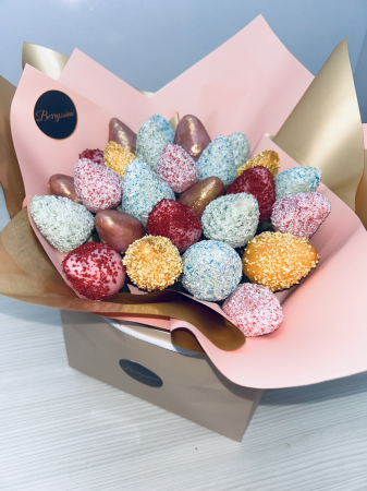 "Rainbow" – Buchet de căpșuni în ciocolată [2]