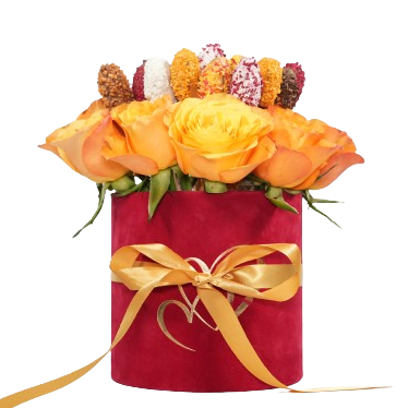 "Sunrise" – Buchet curmale în ciocolată [1]