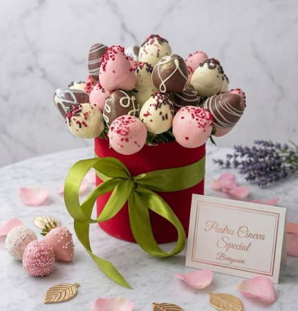 Buchete de Capsuni in Ciocolata - "Velveta" – Buchet de căpșuni în ciocolată