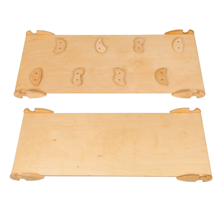 Set de catarare mare 2in1, Triunghi Pikler cu Rampa si Arc Escaladare, pentru copii, 2-7 ani, lemn [4]